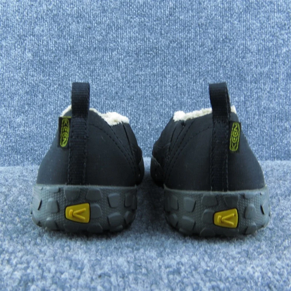 KEEN‎ Youth Girls Shearling Style Shoes Black Fabric Slip On Size 5 Medium